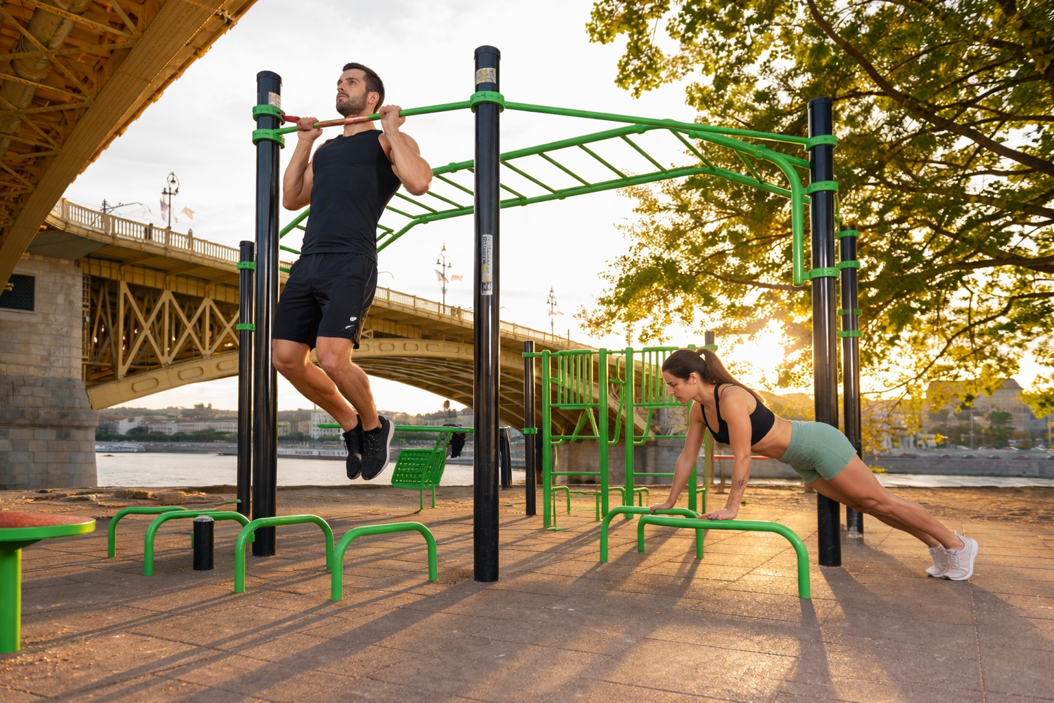 Outdoor fitness park